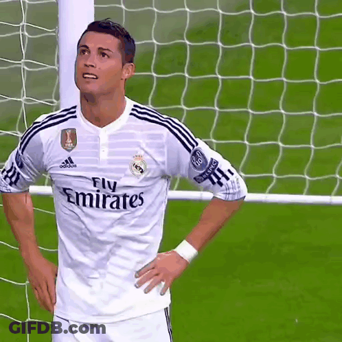 Soccer Player In Fly Emirates Jersey On Field GIF