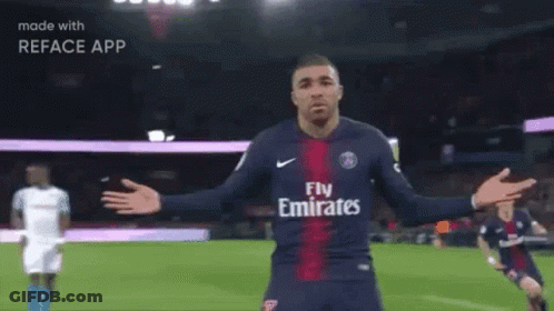 Soccer Player In Fly Emirates Jersey On Field GIF