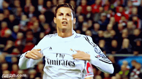 Soccer Player In Fly Emirates Jersey Running GIF
