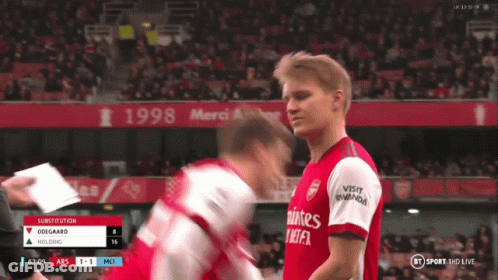 Soccer Player In Fly Emirates Jersey GIF