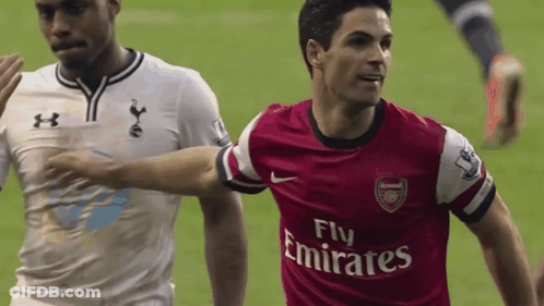 Soccer Player In Fly Emirates Shirt GIF