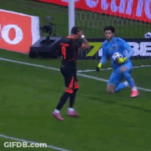 Soccer Player In Front Of Betbr Sign GIF
