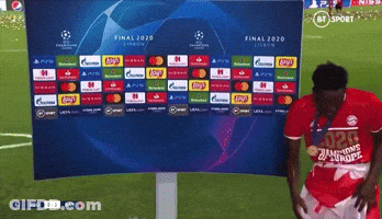 Soccer Player In Front Of BT Sport Advertisement GIF