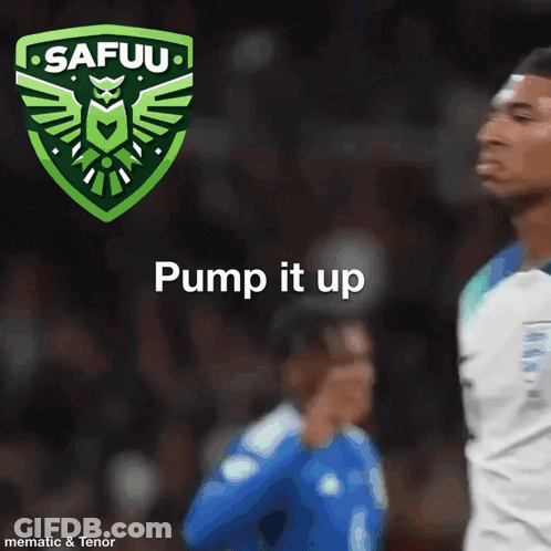Soccer Player In Front Of Safuu Logo GIF