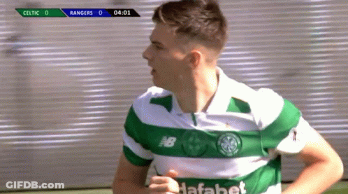 Soccer Player In Green And White Jersey GIF