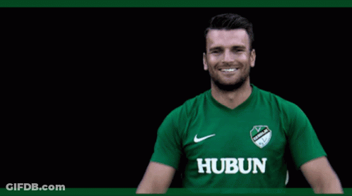 Soccer Player In Green Jersey Hubun GIF