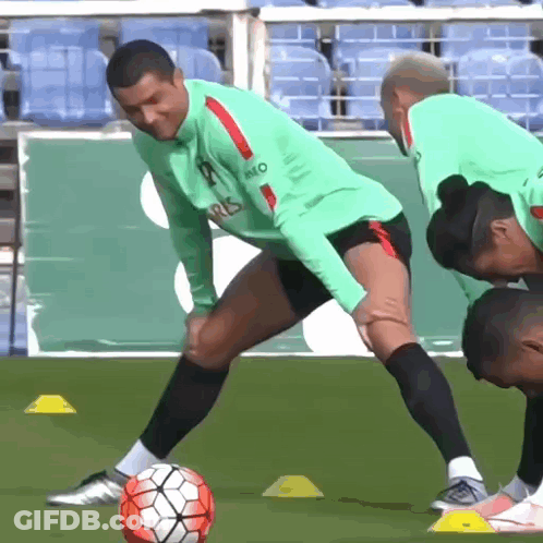 Soccer Player In Green Jersey With Paris GIF