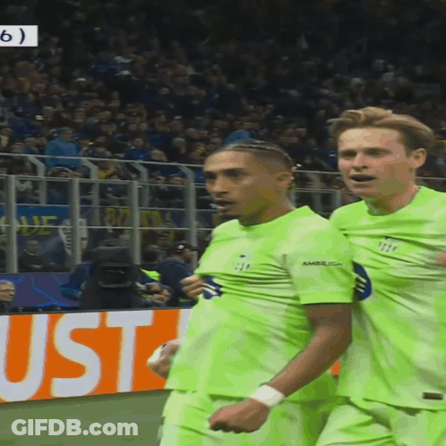 Soccer Player In Green Shirt Saying Ambition GIF