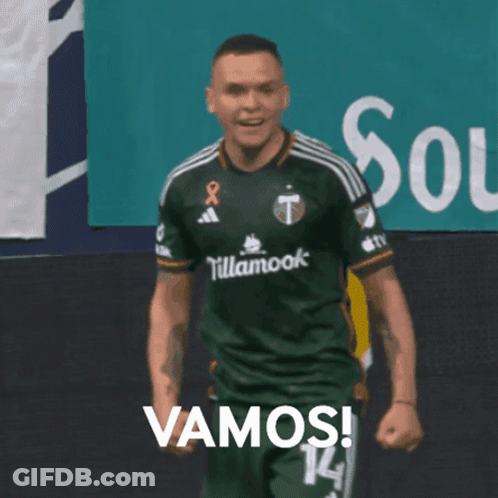 Soccer Player In Green Tillamook Jersey GIF
