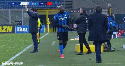 Soccer Player In Irelli Jersey GIF