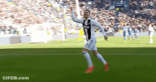 Soccer Player In Jeep Jersey Celebrating Goal GIF