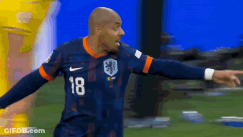Soccer Player In Jersey Number 18 GIF