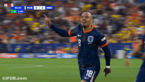 Soccer Player In Jersey Number 18 GIF