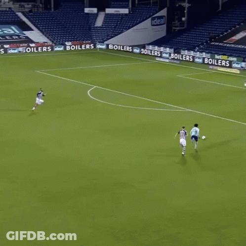 Soccer Player In Light Blue Jersey Running GIF