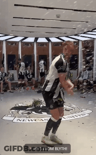 Soccer Player In Locker Room Says Blythe GIF