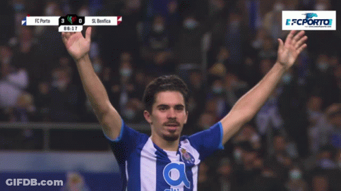 Soccer Player In Nirates Fly Better Shirt Hands Up GIF