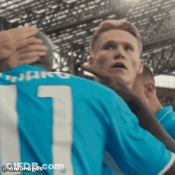 Soccer Player In Number 1 Jersey Hugging Another GIF