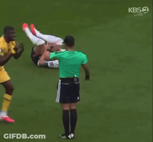Soccer Player In Number 10 Jersey Beside Referee GIF
