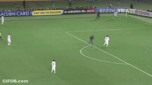 Soccer Player In Number 11 Jersey In Front Of Goal GIF