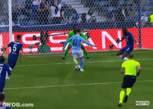 Soccer Player In Number 41 Jersey Kicking Ball GIF