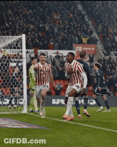 Soccer Player In Number 6 Jersey Running To Goal GIF