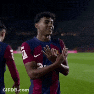 Soccer Player In Number 8 Jersey Clapping GIF