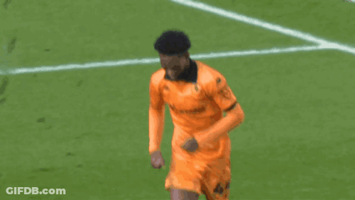 Soccer Player In Orange Carandor Shirt GIF