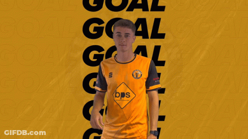 Soccer Player In Orange Jersey Goal GIF
