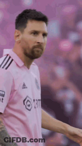 Soccer Player In Pink Jersey With Crown GIF