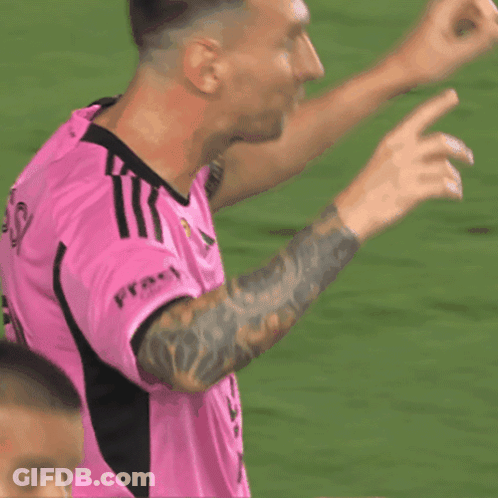 Soccer Player In Pink Jersey With Fract GIF