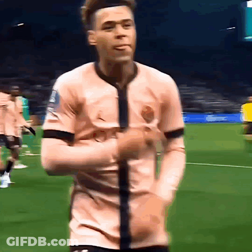 Soccer Player In Pink Jordan Jersey GIF