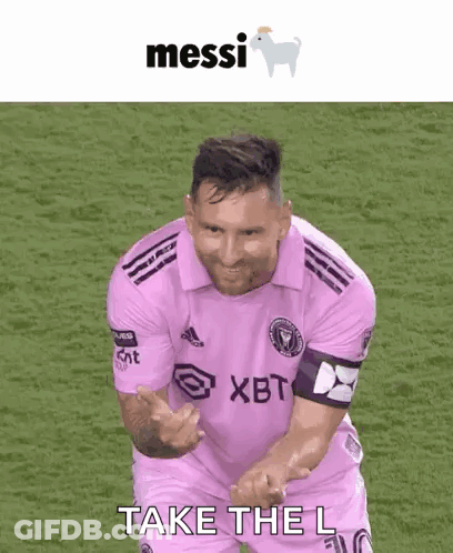 Soccer Player In Pink Shirt Giving Middle Finger GIF