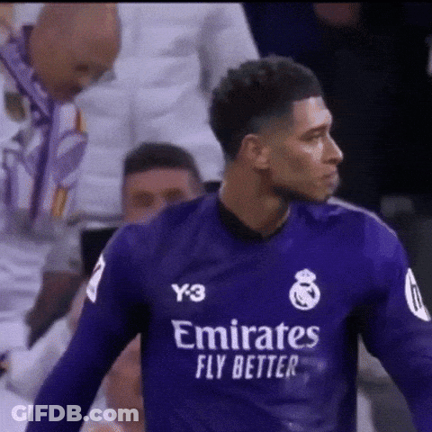 Soccer Player In Purple Emirates Fly Better Shirt GIF