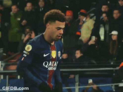 Soccer Player In Qatar Airlines Jersey GIF
