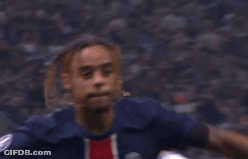 Soccer Player In Qatar Airways Jersey Celebrating Goal GIF
