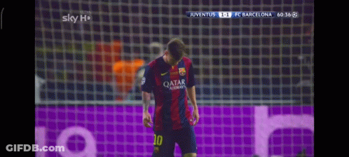 Soccer Player In Qatar Airways Jersey GIF