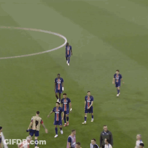 Soccer Player In Qatar Airways Jersey Walking GIF