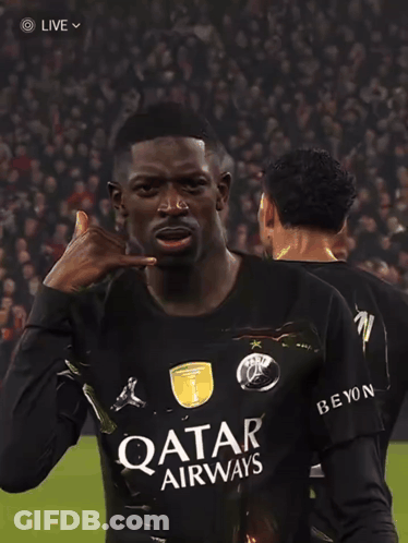 Soccer Player In Qatar Airways Shirt Thumbs Up GIF