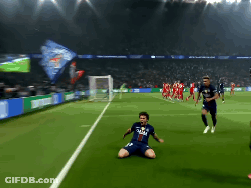 Soccer Player In Qatar Jersey Celebrates GIF