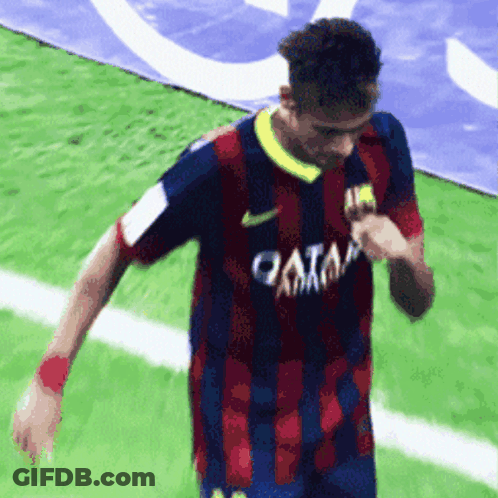 Soccer Player In Qatar Jersey GIF