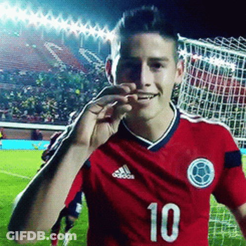Soccer Player In Red Adidas Jersey Number 10 GIF