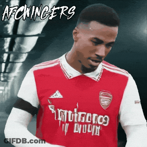 Soccer Player In Red AFC Kings Jersey GIF