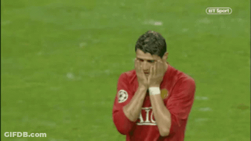 Soccer Player In Red AIG Jersey GIF