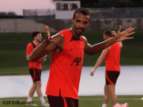 Soccer Player In Red Allianz Shirt GIF