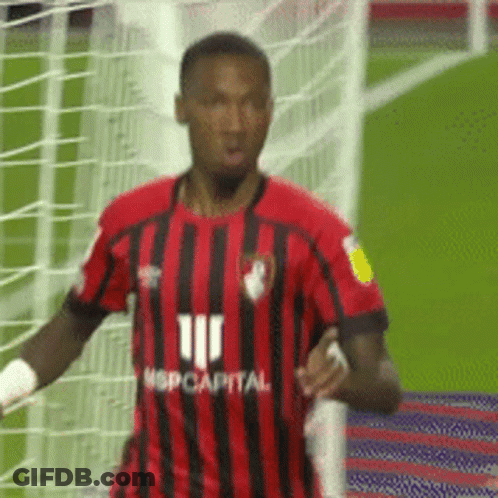 Soccer Player In Red And Black Jersey GIF