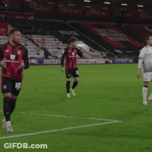 Soccer Player In Red And Black Jersey GIF
