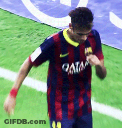 Soccer Player In Red And Blue Qatar Shirt GIF
