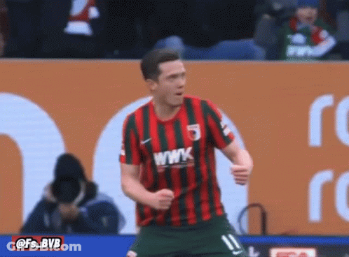 Soccer Player In Red And Green Striped Shirt WWK GIF