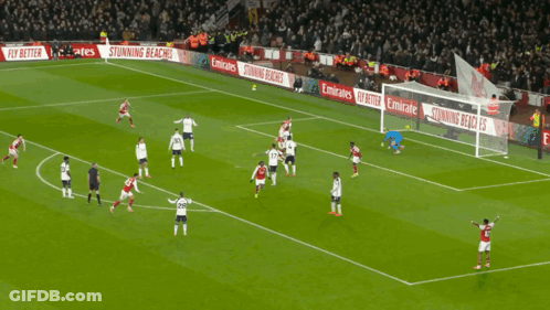 Soccer Player In Red And White Adidas Jersey Surprised GIF