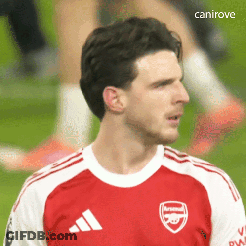 Soccer Player In Red And White Arsenal Jersey GIF